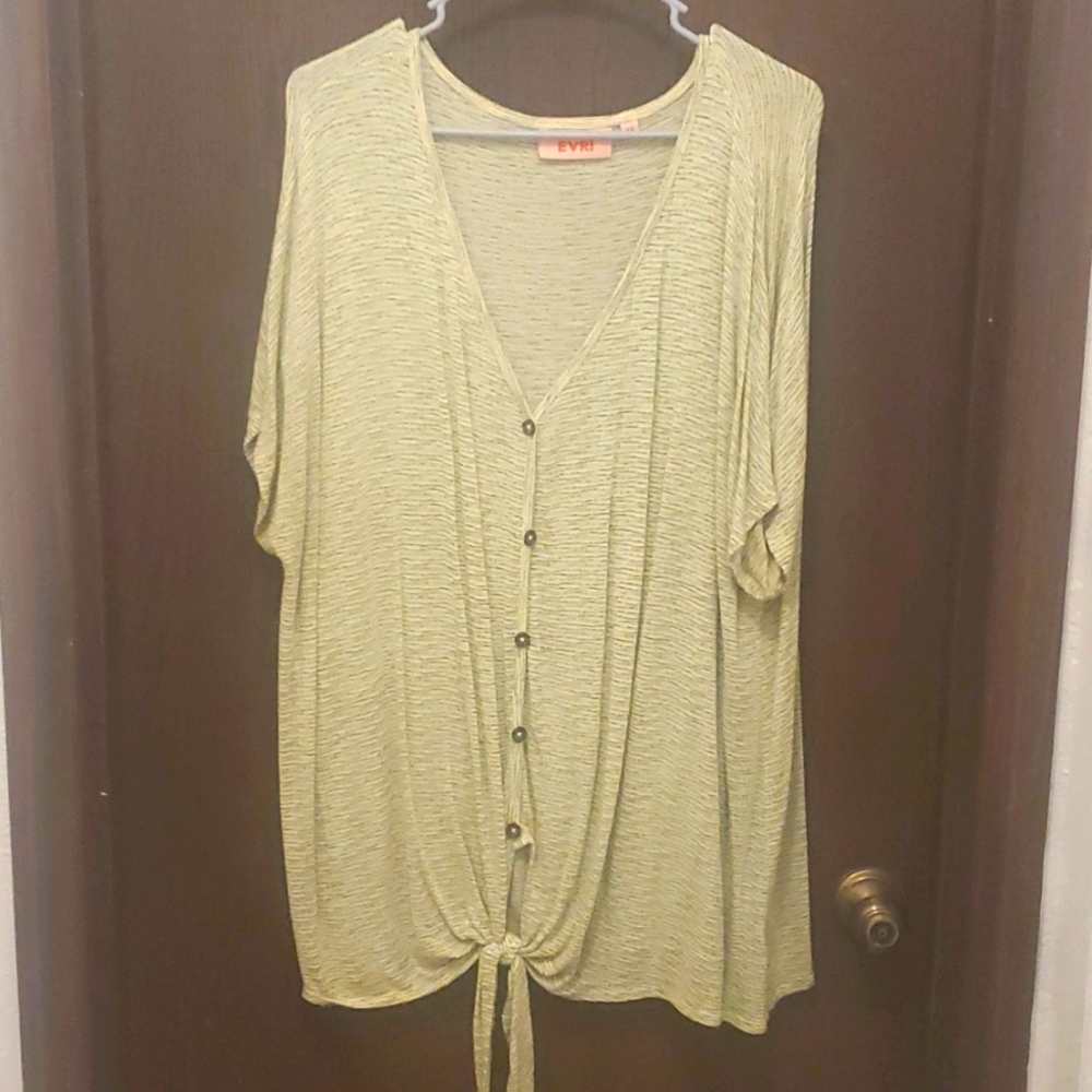 Evri short sleeve tie front